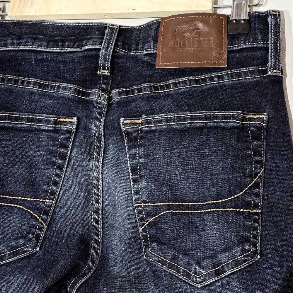 Hollister Dark Wash Super Skinny Leg Jeans Young Men’s 28x34 Blue Jeans - Picture 3 of 9